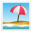 Strand met parasol U+1F3D6