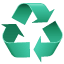 Recycling emoji  U+267B