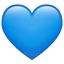 Blauw hart emoji  U+1F499