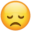 Teleurgestelde emoji  U+1F61E