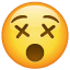 Emoji met X ogen U+1F635