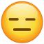 Emoji met uitdrukkingsloos gezicht U+1F611