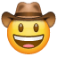 Cowboy emoji U+1F920