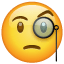 Emoji met monocle  U+1F9D0