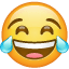 Emoji met tranen van vreugde  U+1F602