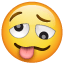 Emoji met gek gezicht  U+1F974