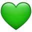 Groen hart Whatsapp U+1F49A