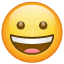 Grijnzende emoji U+1F600