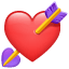 Hart met pijl emoji  U+1F498