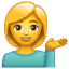 Vrouw strekt hand emoji U+1F481