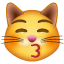 Kussende kat emoji  U+1F63D