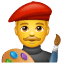 Kunstschilder emoji U+1F468 U+1F3A8