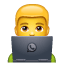 Man met laptop smiley U+1F468 U+1F4BB