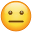 Emoji met rechte mond  U+1F610