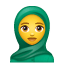 Hoofddoek emoji U+1F9D5