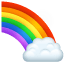 Regenboog emoji U+1F308