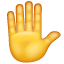 Opgeheven hand emoji  U+270B