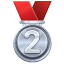 Medaille 2e plaats emoji U+1F948