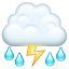 Onweer emoji U+26C8