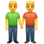 Twee mannen emoji U+1F46C