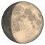 Wassende maan emoji U+1F314