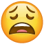 Uitgeputte emoji  U+1F629