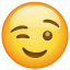 Knipogende emoji U+1F609