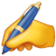 Hand met pen emoji  U+270D